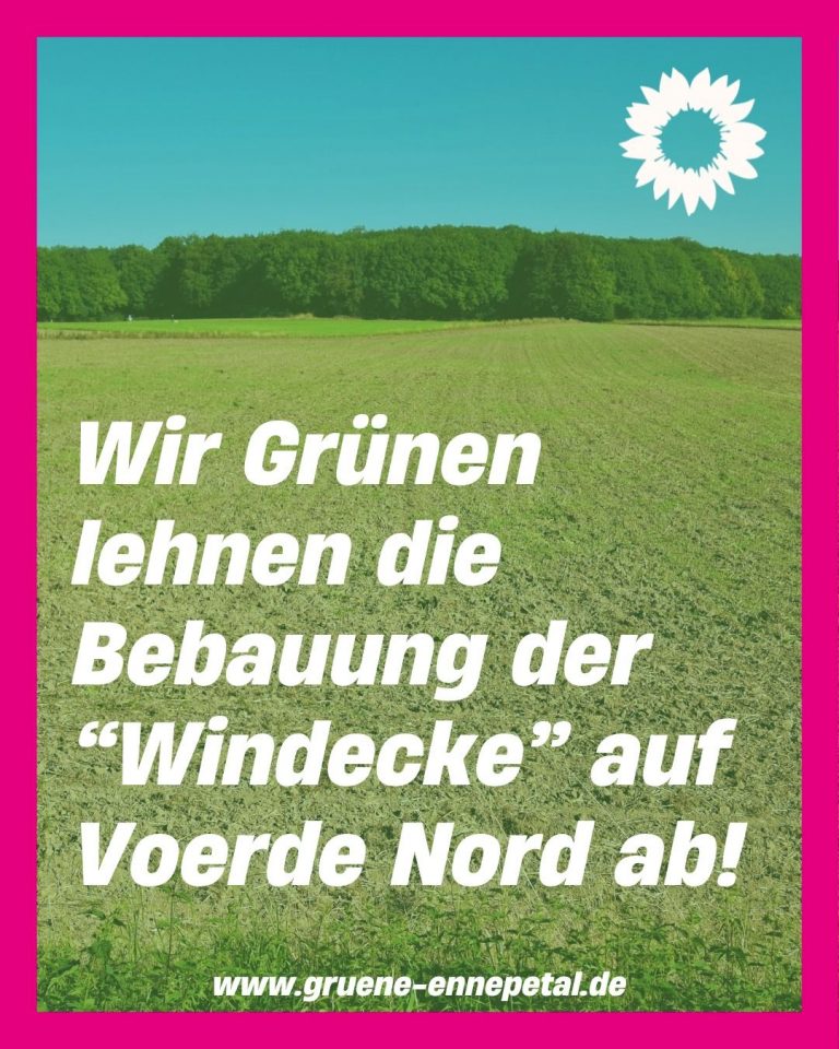 Keine Bebauung an der Windecke