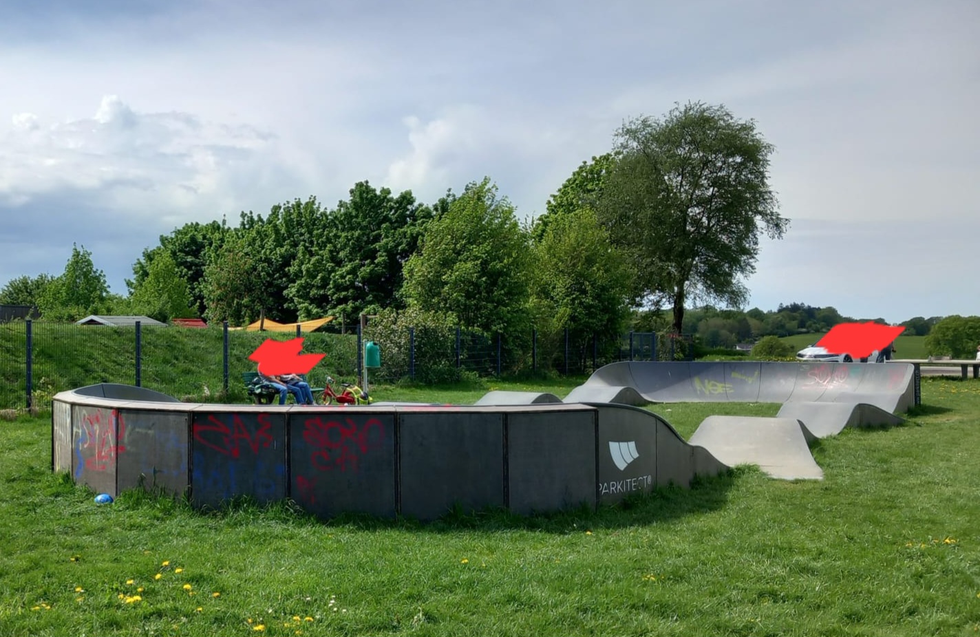 Das Foto zeigt den Pumptrack an der Vilvoorder Straße in Ennepetal