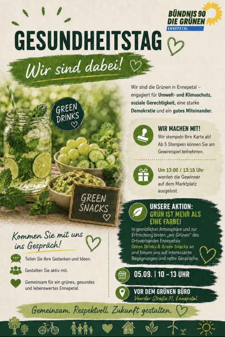 Grüne machen mit beim Gesundheitstag